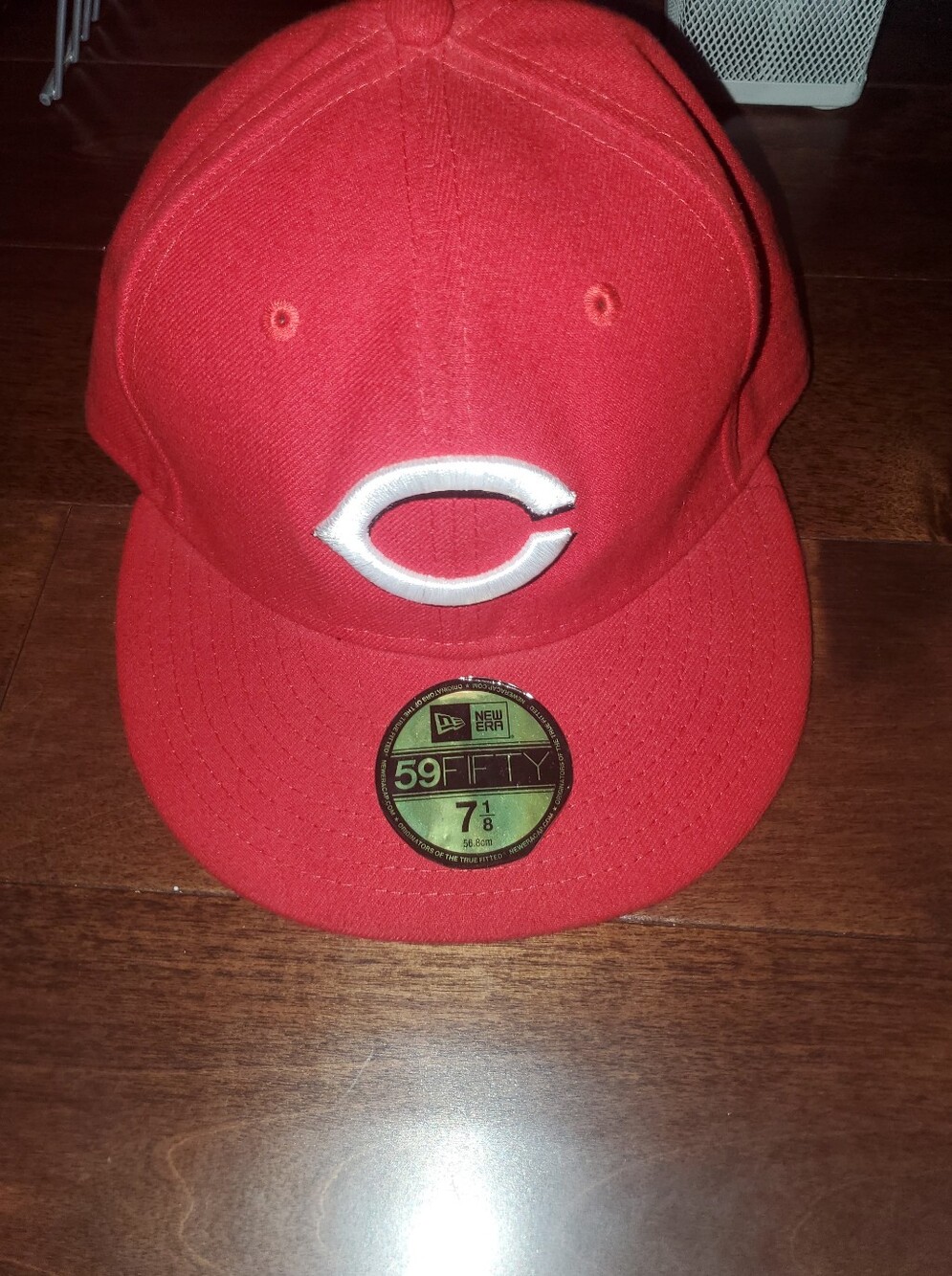New Era Red Cincinnati 'C' 59FIFTY Fitted Hat Like New